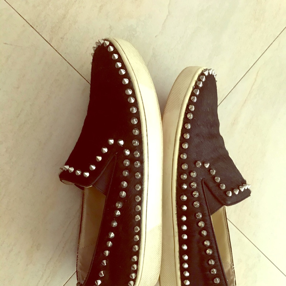 Christian Louboutin Spike Slip-On Sneaker black